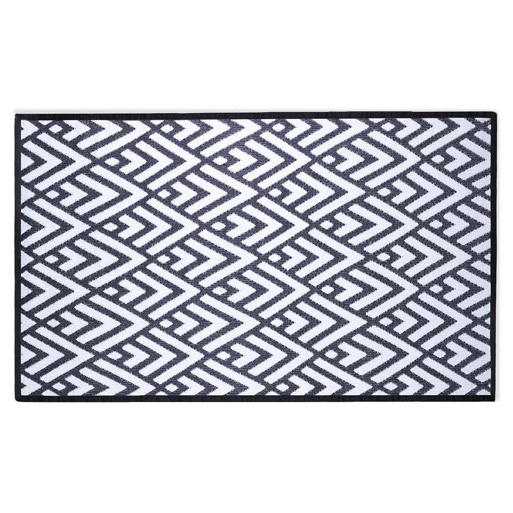 เสื่ออเนกประสงค์ PDM BRAND KAIKU 150x240 ซม. สีขาว-ดำ