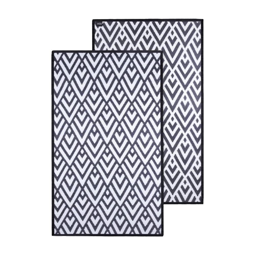 เสื่ออเนกประสงค์ PDM BRAND KAIKU 150x240 ซม. สีขาว-ดำ