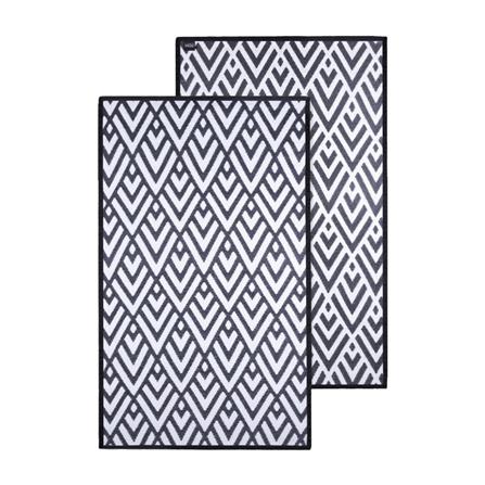 เสื่ออเนกประสงค์ PDM BRAND KAIKU 150x240 ซม. สีขาว-ดำ_3