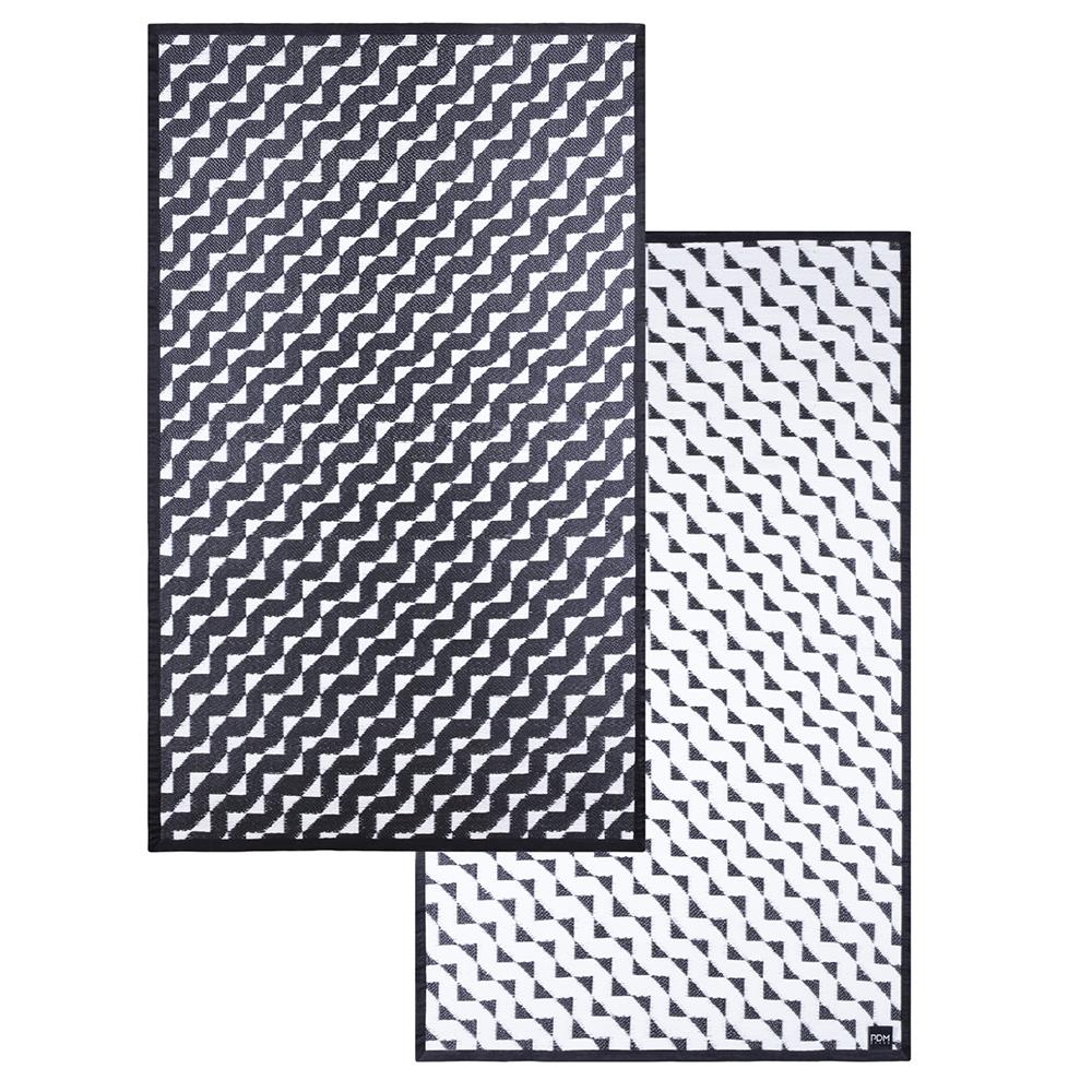 เสื่ออเนกประสงค์ PDM BRAND STRIDE 180x270 ซม. สีขาว-ดำ