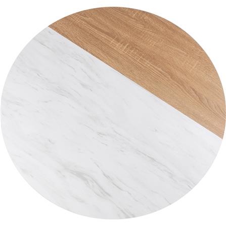 โต๊ะญี่ปุ่นกลม FASTTECT MARBLE 80 ซม. ลายหินขาว/ไม้_3
