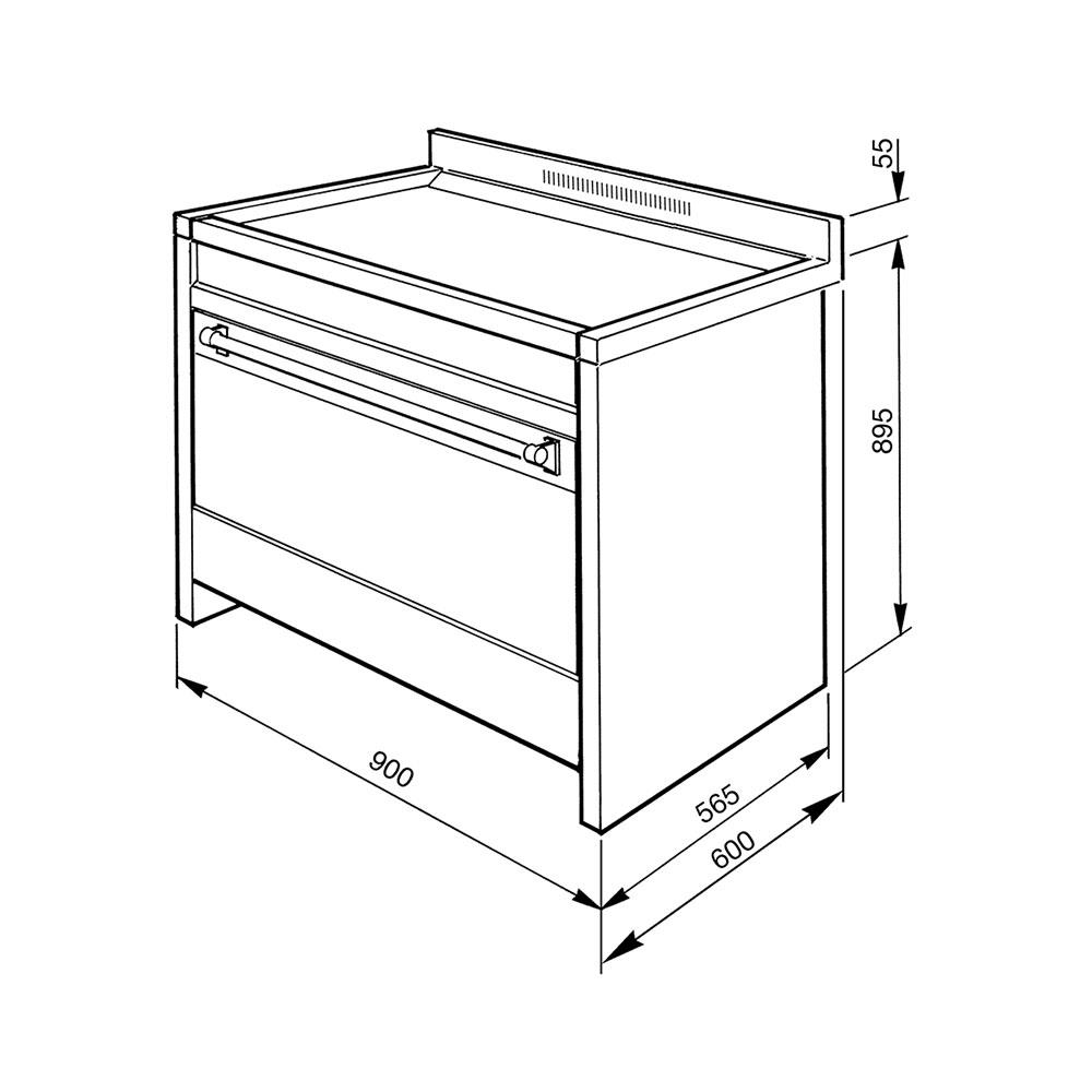 เตาปรุงอาหารแก๊ส SMEG A1-9