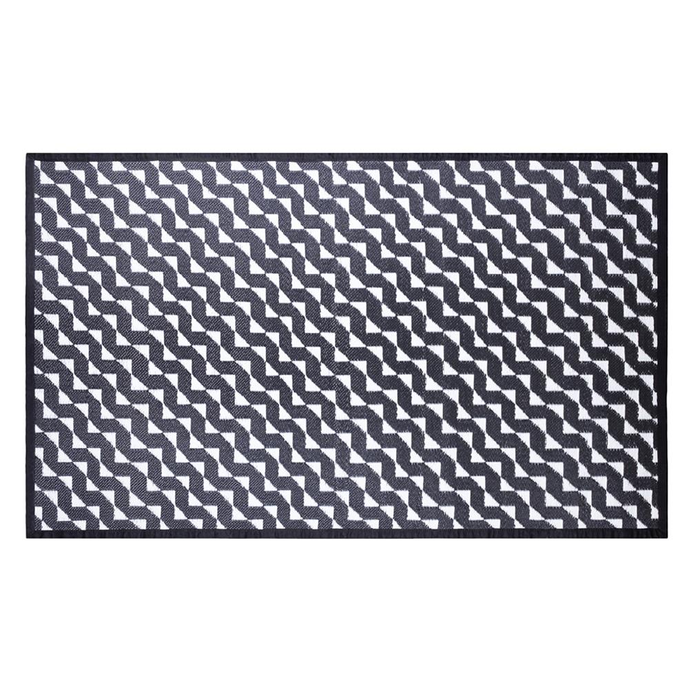 เสื่ออเนกประสงค์ PDM BRAND STRIDE 150x240 ซม. สีขาว-ดำ