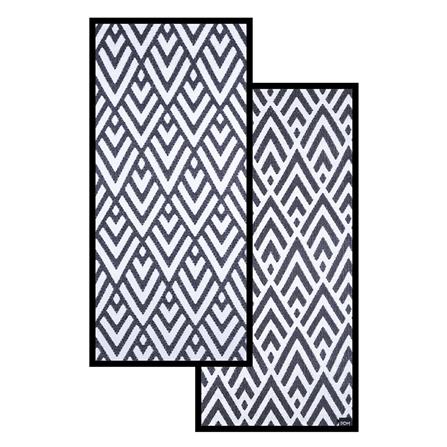 เสื่ออเนกประสงค์ PDM BRAND KAIKU 90x200 ซม. สีขาว-ดำ_3