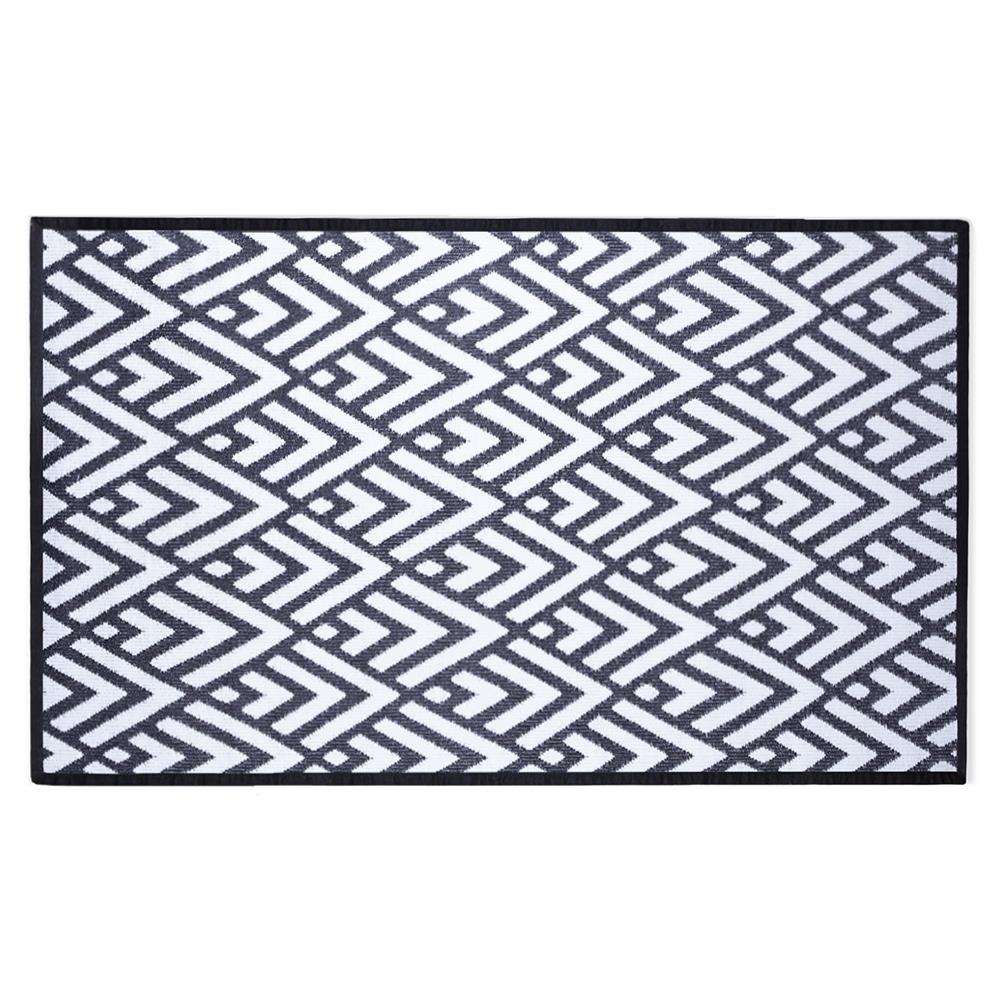 เสื่ออเนกประสงค์ PDM BRAND KAIKU 180x270 ซม. สีขาว-ดำ