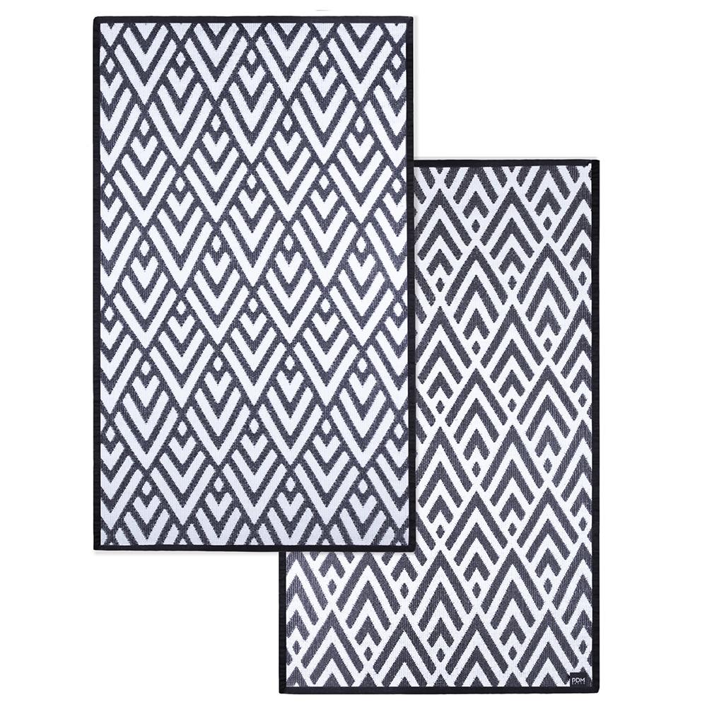 เสื่ออเนกประสงค์ PDM BRAND KAIKU 180x270 ซม. สีขาว-ดำ