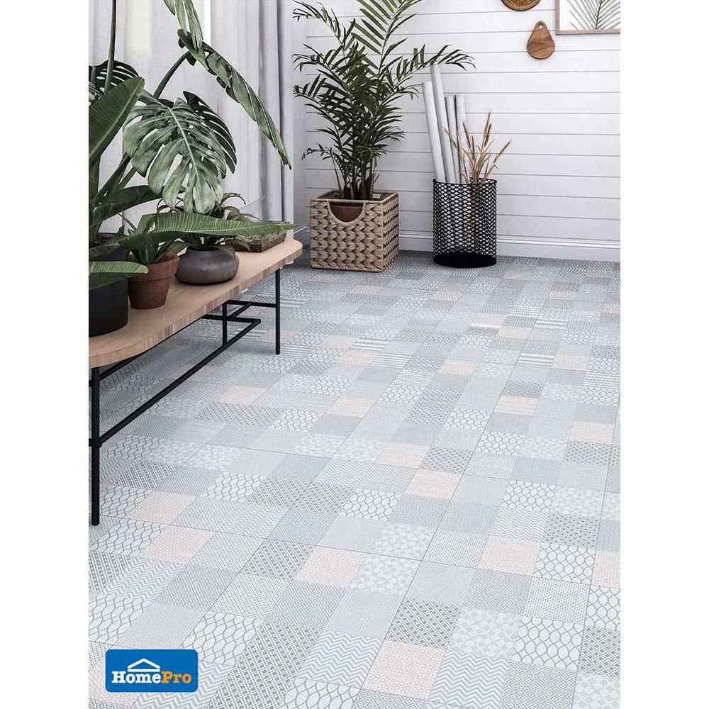 กระเบื้องพื้น 16x16 นิ้ว DURAGRES ลาซา เทา 0.96M2