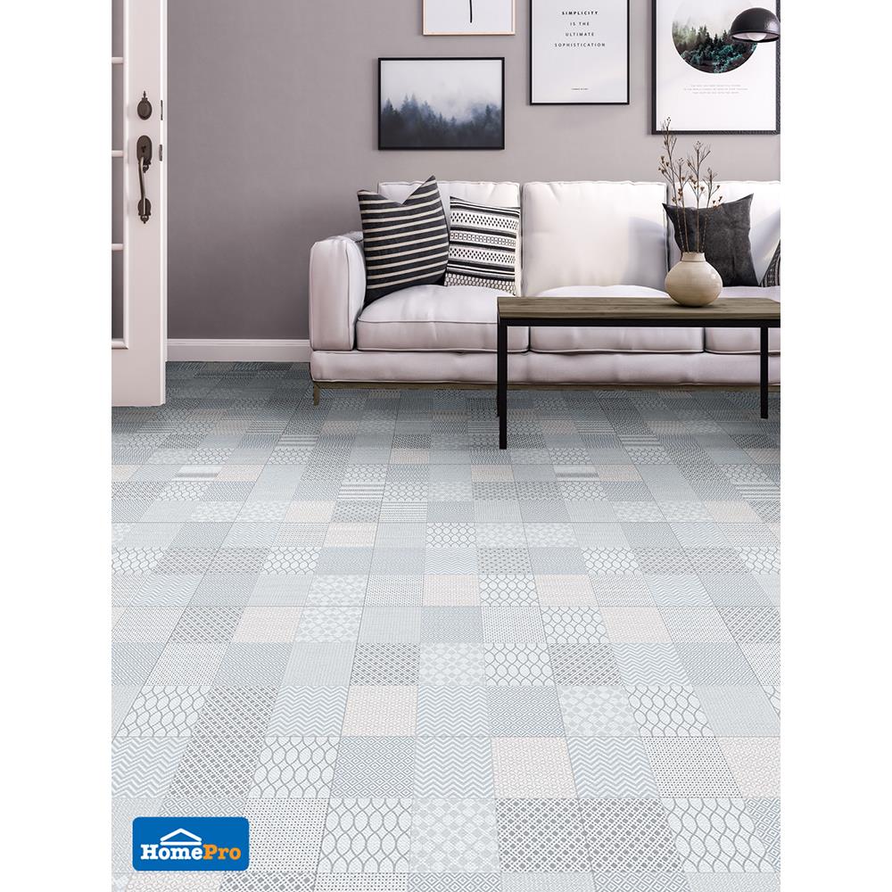 กระเบื้องพื้น 16x16 นิ้ว DURAGRES ลาซา เทา 0.96M2