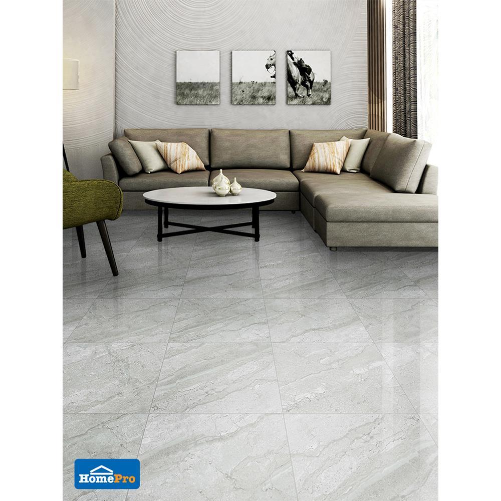 กระเบื้องพื้น 16x16 นิ้ว TARA ริคกี้ เทา EXC A 0.96 ตร.ม.