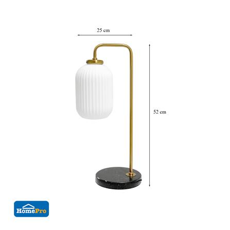 ไฟตั้งโต๊ะ CARINI T710 สีขาว/ลายหินอ่อนโทนเข้ม_2