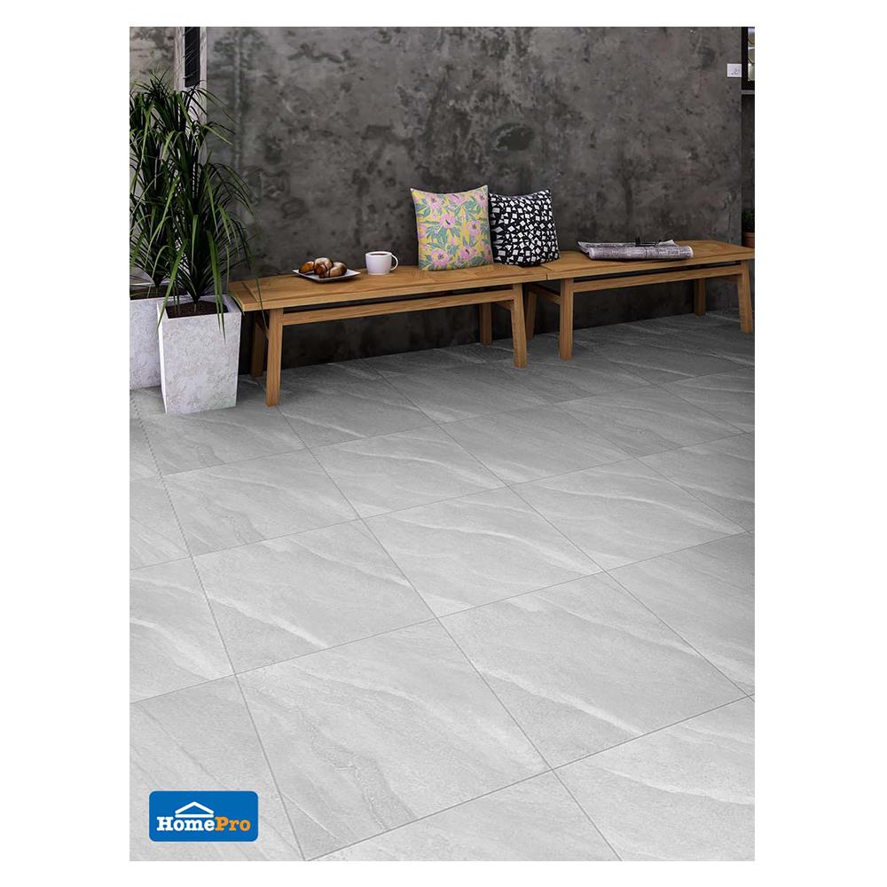 กระเบื้องพื้น 16x16 นิ้ว TARA อัลวาโร่ เทา EXC A 0.96 ตร.ม.