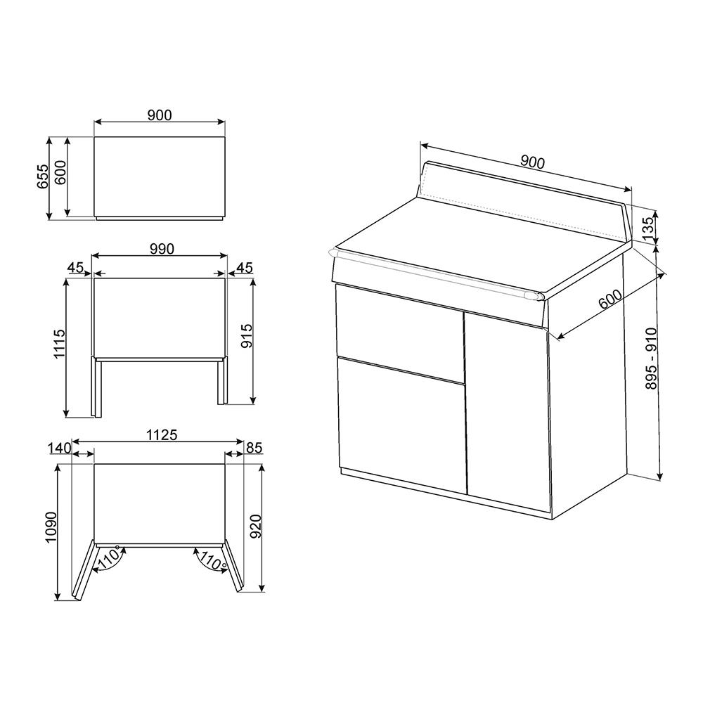 เตาปรุงอาหารแก๊ส SMEG TR93P