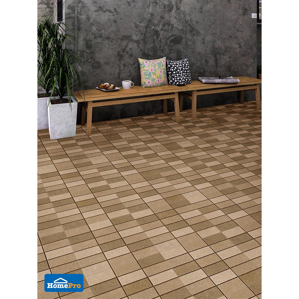 กระเบื้องพื้นพอร์ซเลน  40x40 ซม. CERGRES ลีย่า น้ำตาล A 0.96M2