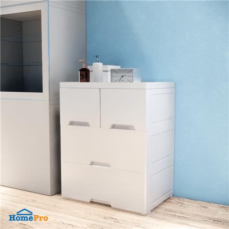 ตู้ลิ้นชัก 3 ชั้นทึบ STACKO NEAT 58x40x70.5 ซม. สีขาว_2