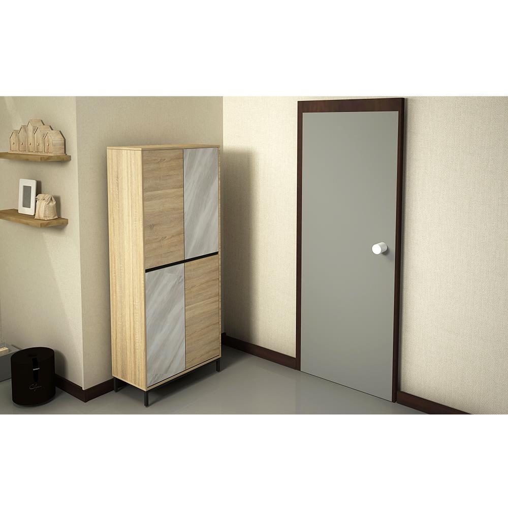 ตู้วางรองเท้า INHOME SB8014 S-MB 80 ซม. สีโซลิดโอ๊ค/มาร์เบิล