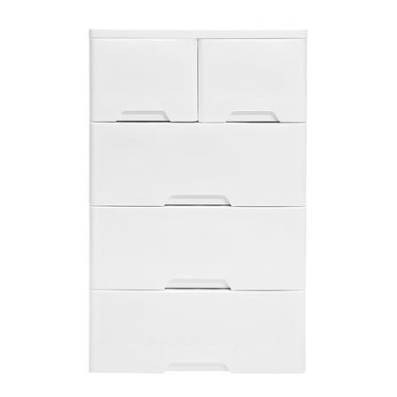 ตู้ลิ้นชัก 4 ชั้นทึบ STACKO NEAT 65x46x105 ซม. สีขาว_1