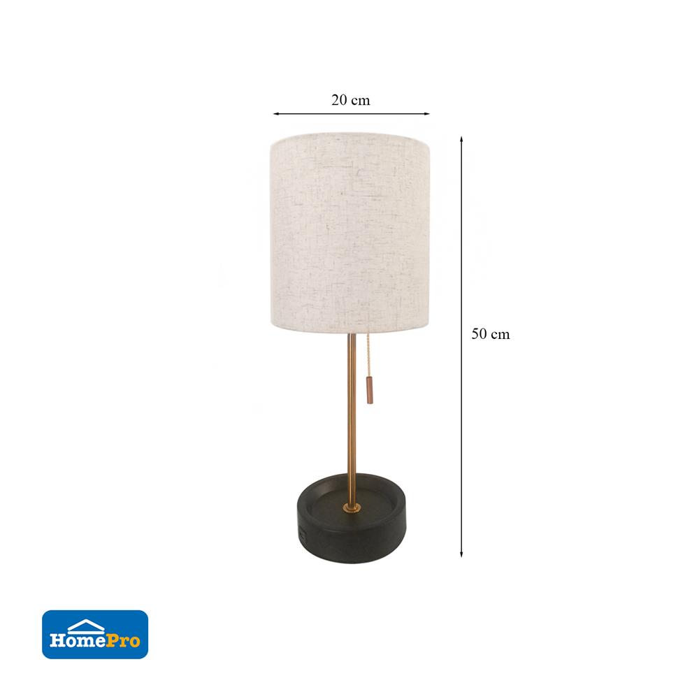 ไฟตั้งโต๊ะ CARINI YJ202029 สีขาว/ทองเหลืองรมดำ/ดำ