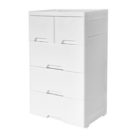 ตู้ลิ้นชัก 4 ชั้นทึบ STACKO NEAT 58x40x93.5 ซม. สีขาว