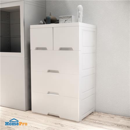 ตู้ลิ้นชัก 4 ชั้นทึบ STACKO NEAT 58x40x93.5 ซม. สีขาว_2