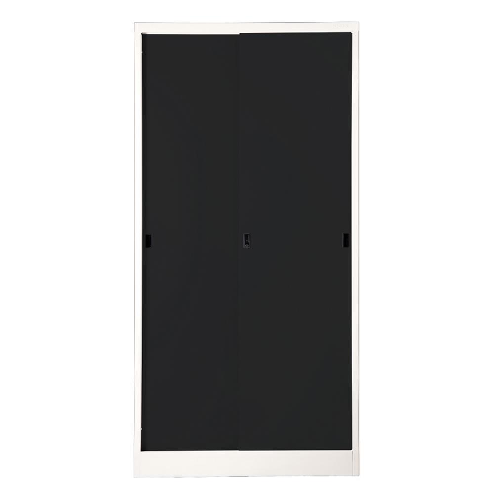 ตู้เหล็กบานเลื่อนทึบ FURDINI TM-90 สีขาว/ดำ