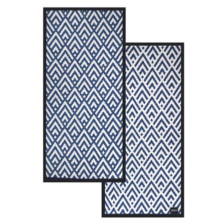 เสื่ออเนกประสงค์ PDM BRAND KAIKU 90x200 ซม. สีน้ำเงิน-ขาว_3