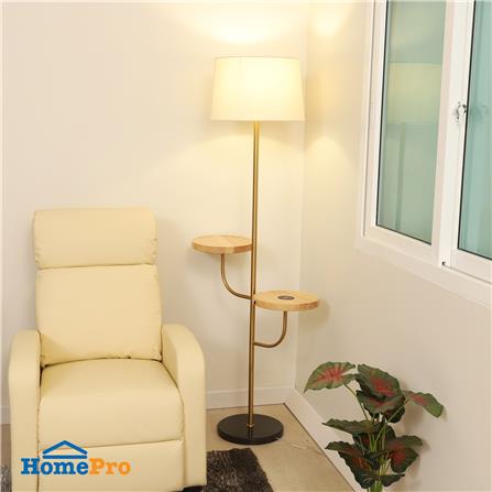 ไฟตั้งพื้น CARINI YJ202032 สีขาว/ทองเหลืองรมดำ/ดำ_6