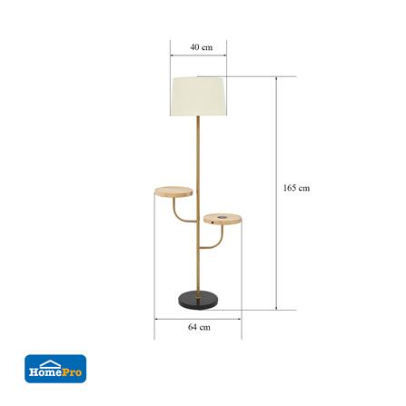 ไฟตั้งพื้น CARINI YJ202032 สีขาว/ทองเหลืองรมดำ/ดำ_9