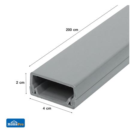 รางทรังกิ้ง ELECKTA 2x4 ซม. 2 เมตร สีเทา_3
