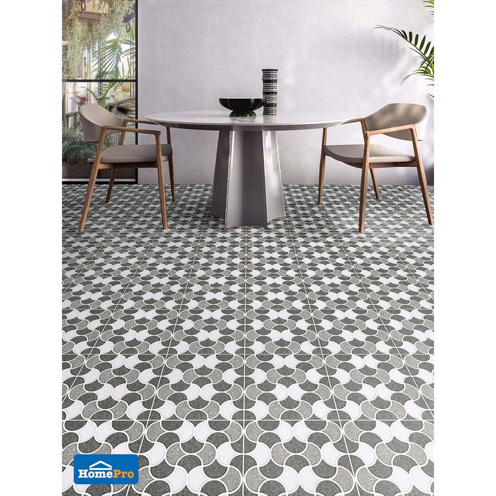 กระเบื้องพื้น 8x8 นิ้ว DURAGRES โดโนแวน เทาเข้ม A 1 ตร.ม.