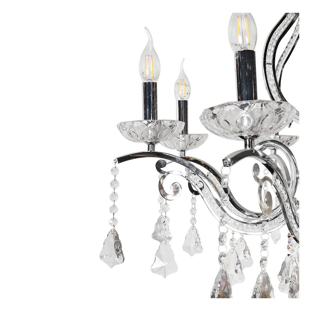 ไฟช่อ CARINI MD1262-8 แก้ว/อะคริลิค/สีใส/สีเงิน 1หัว