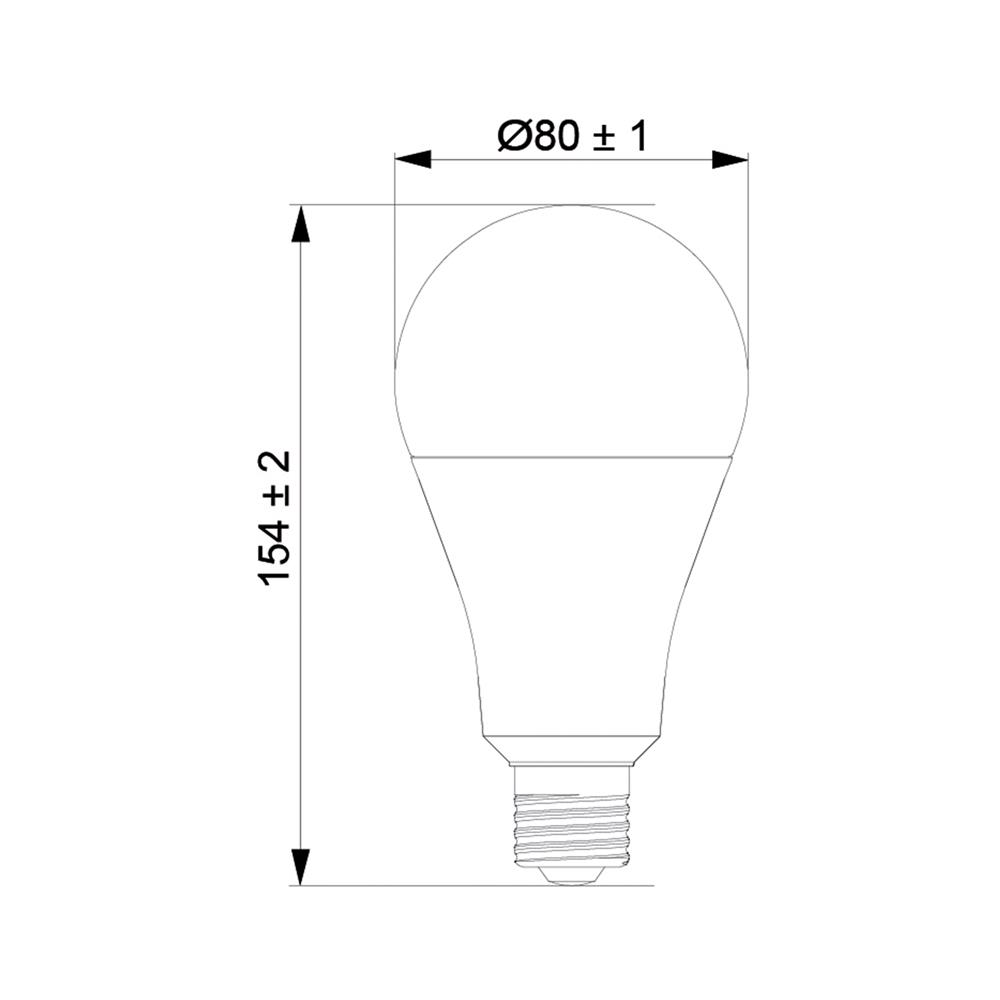 หลอด LED TOSHIBA BULB A80 18 วัตต์ DAYLIGHT E27