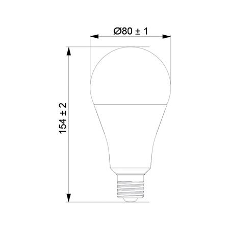 หลอด LED TOSHIBA BULB A80 18 วัตต์ DAYLIGHT E27_3