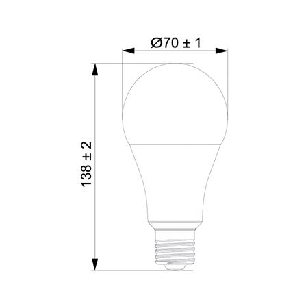 หลอด LED TOSHIBA BULB A70 15 วัตต์ DAYLIGHT E27_3
