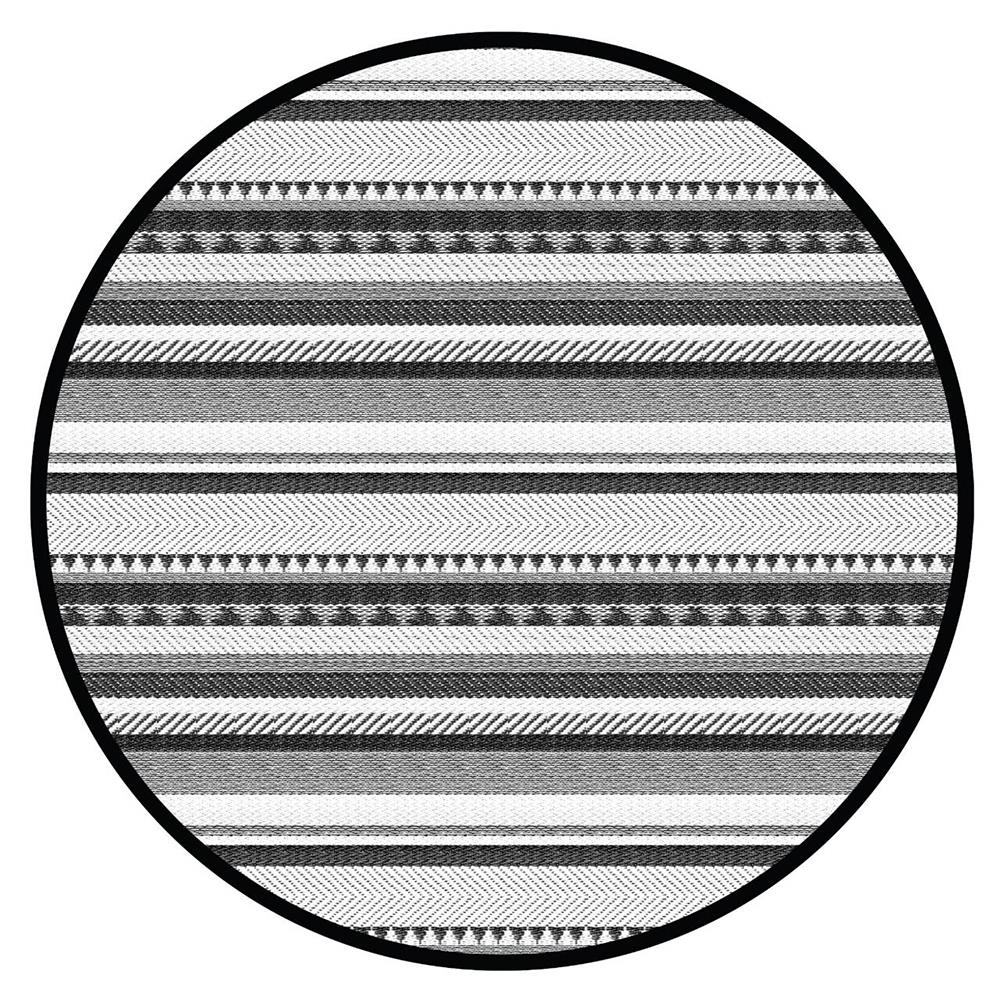 เสื่ออเนกประสงค์ PDM BRAND INARI 170x170 ซม. สีดำ-ขาว