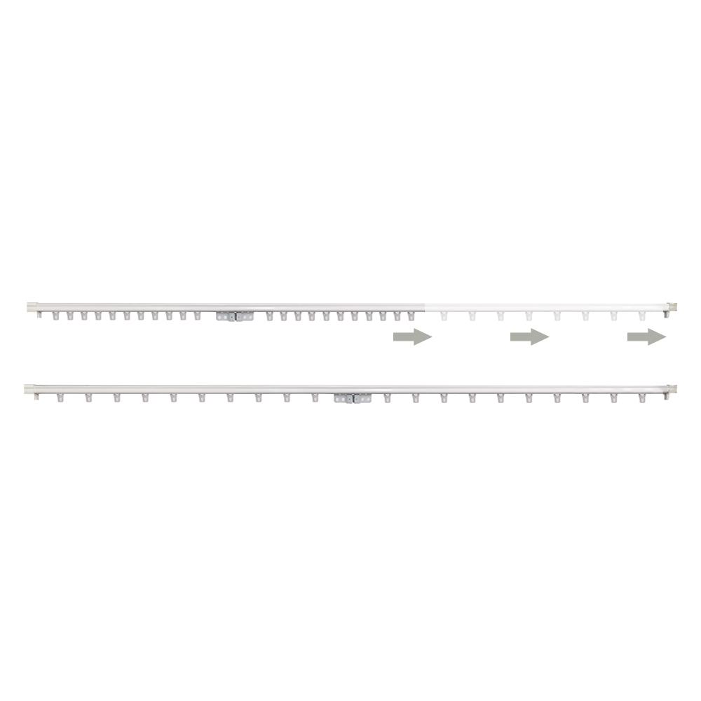 รางเหล็ก ยืดหด HOME LIVING STYLE HIMAX TD 120-220 ซม. สีขาว