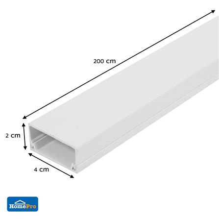 รางทรังกิ้ง ELECKTA 2x4 ซม. 2 เมตร สีขาว_3