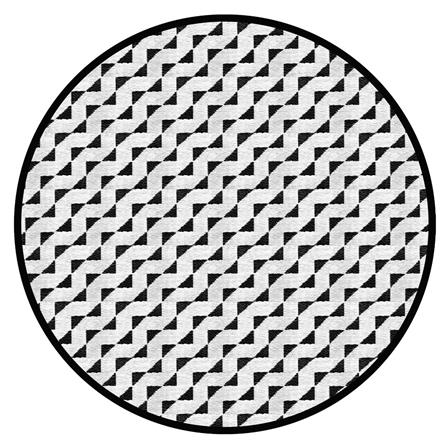 เสื่ออเนกประสงค์ PDM BRAND STRIDE 170x170 ซม. สีขาว-ดำ_0