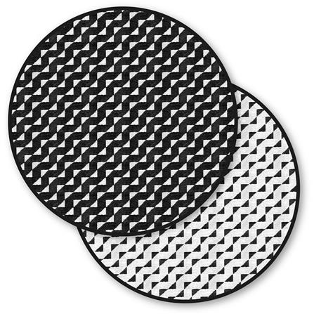 เสื่ออเนกประสงค์ PDM BRAND STRIDE 170x170 ซม. สีขาว-ดำ_3