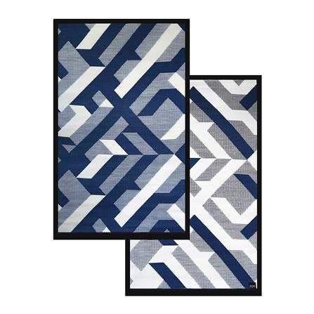 เสื่ออเนกประสงค์ PDM BRAND AVALON 150x240 ซม. สีน้ำเงิน-ขาว_3