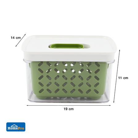 กล่องจัดเก็บในตู้เย็นซ้อนได้19x14x11cm.KECH_4