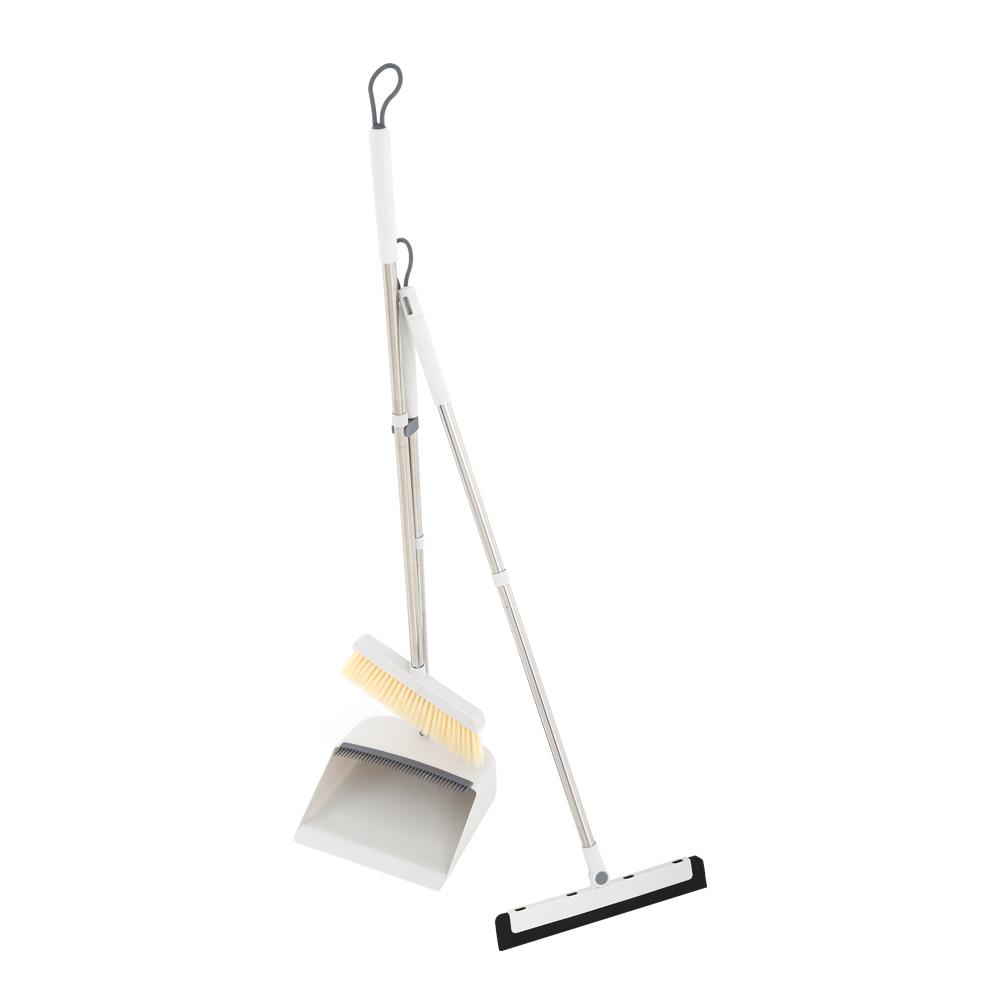 ชุดไม้กวาดที่โกยผงพร้อมยางไล่น้ำ 3 IN 1 ACCO NAMI 10 นิ้ว สีขาว