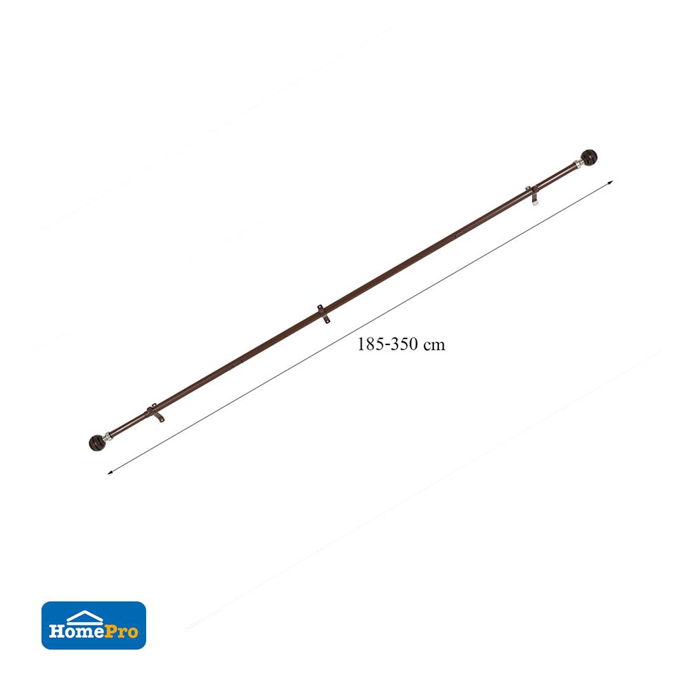 รางอะลูมิเนียม ยืดหด HOME LIVING STYLE STENCIL 185-350 ซม. สีโอ๊ค