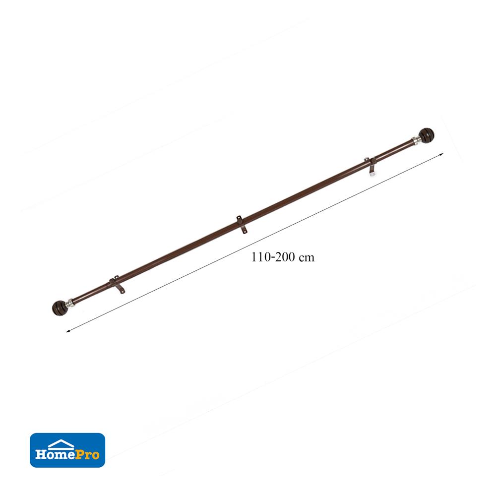 รางอะลูมิเนียม ยืดหด HOME LIVING STYLE STENCIL 110-200 ซม. สีไม้โอ๊ค