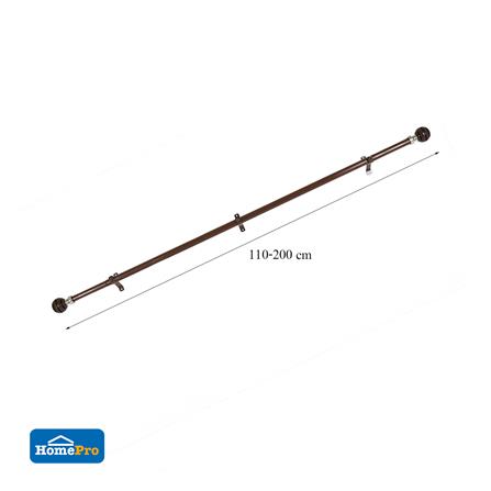 รางอะลูมิเนียม ยืดหด HOME LIVING STYLE STENCIL 110-200 ซม. สีไม้โอ๊ค_4