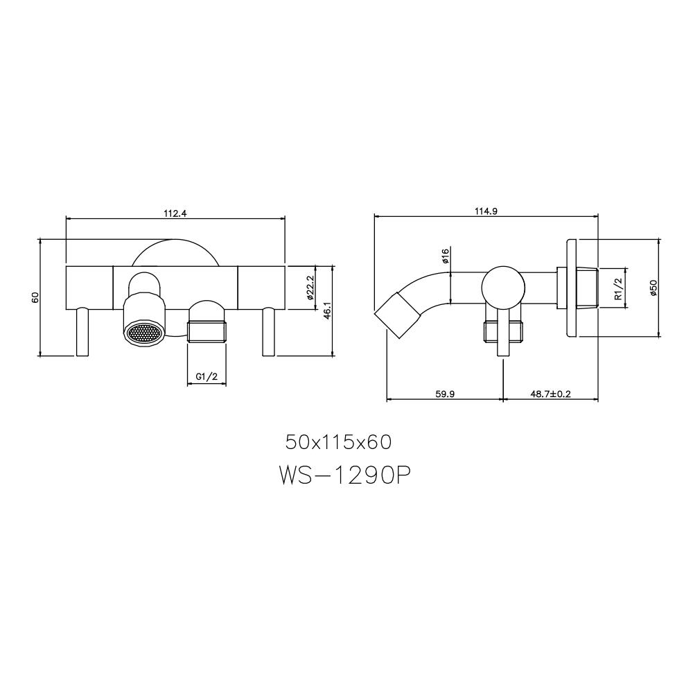 ก๊อกล้างพื้น 2 ทาง WS-1290P