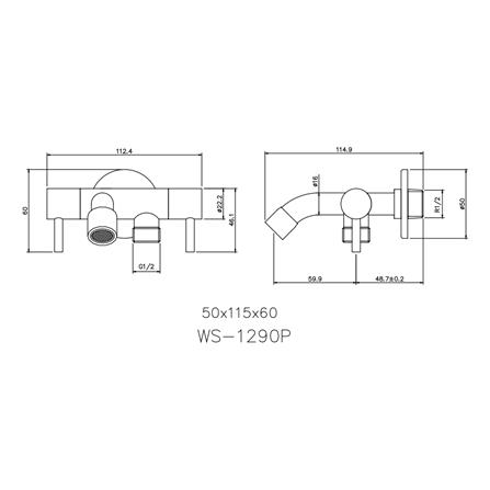 ก๊อกล้างพื้น 2 ทาง WS-1290P_1