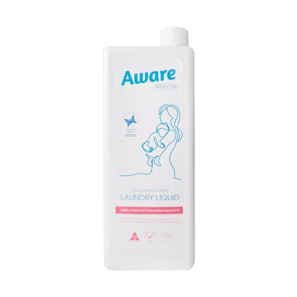 น้ำยาซักผ้า AWARE SENSITIVE LAUNDRY LIQUID 1.25 ลิตร