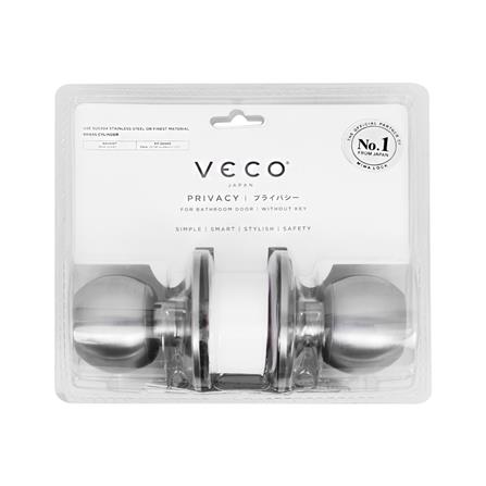 ลูกบิดห้องน้ำ หัวกลม VECO 2871-ML-BK สีสเตนเลส_4