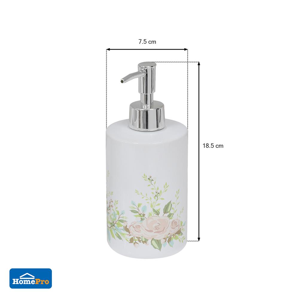 กระปุกห้องน้ำเซรามิก MOYA CE2658AA-2 ลายดอกไม้