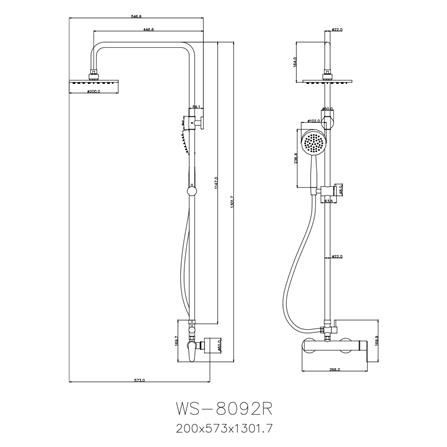 ฝักบัว RAIN SHOWER ผสม WS WS-8092R_1